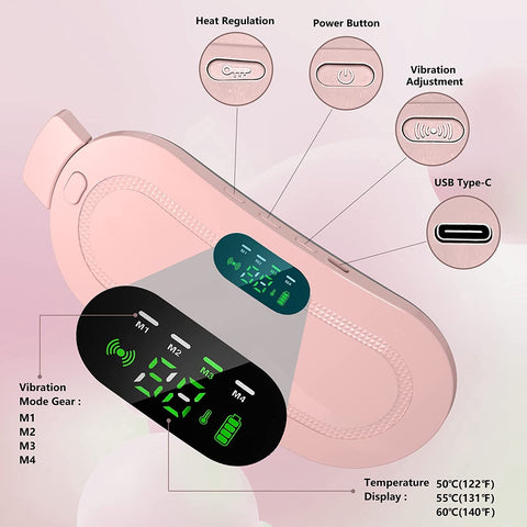 Electric Period Cramp Massager-RELIEF BELT -Portable Menstrual Heating Pad