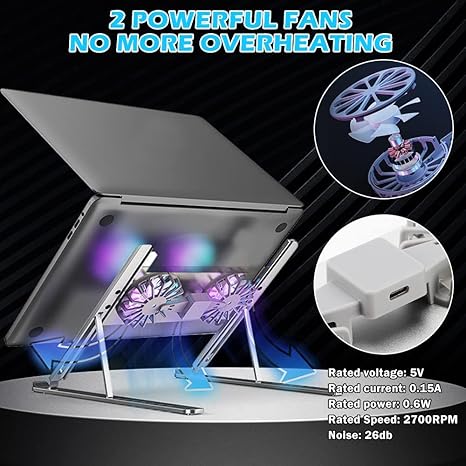 Laptop Cooling Stand Adjustable Notebook Stand Support for Desk Use Bracket for 13-21inch Laptop Holder